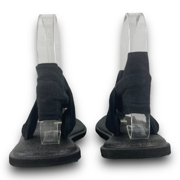 Sanuk Yoga Sling 2 Comfort Thong Sandals SWS10001 Slip On Triple Black Women 7 - Picture 6 of 9